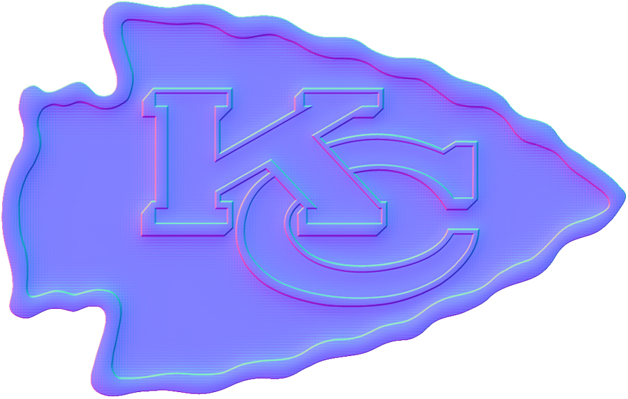 Kansas City Chiefs Colorful Embossed Logo vinyl decal